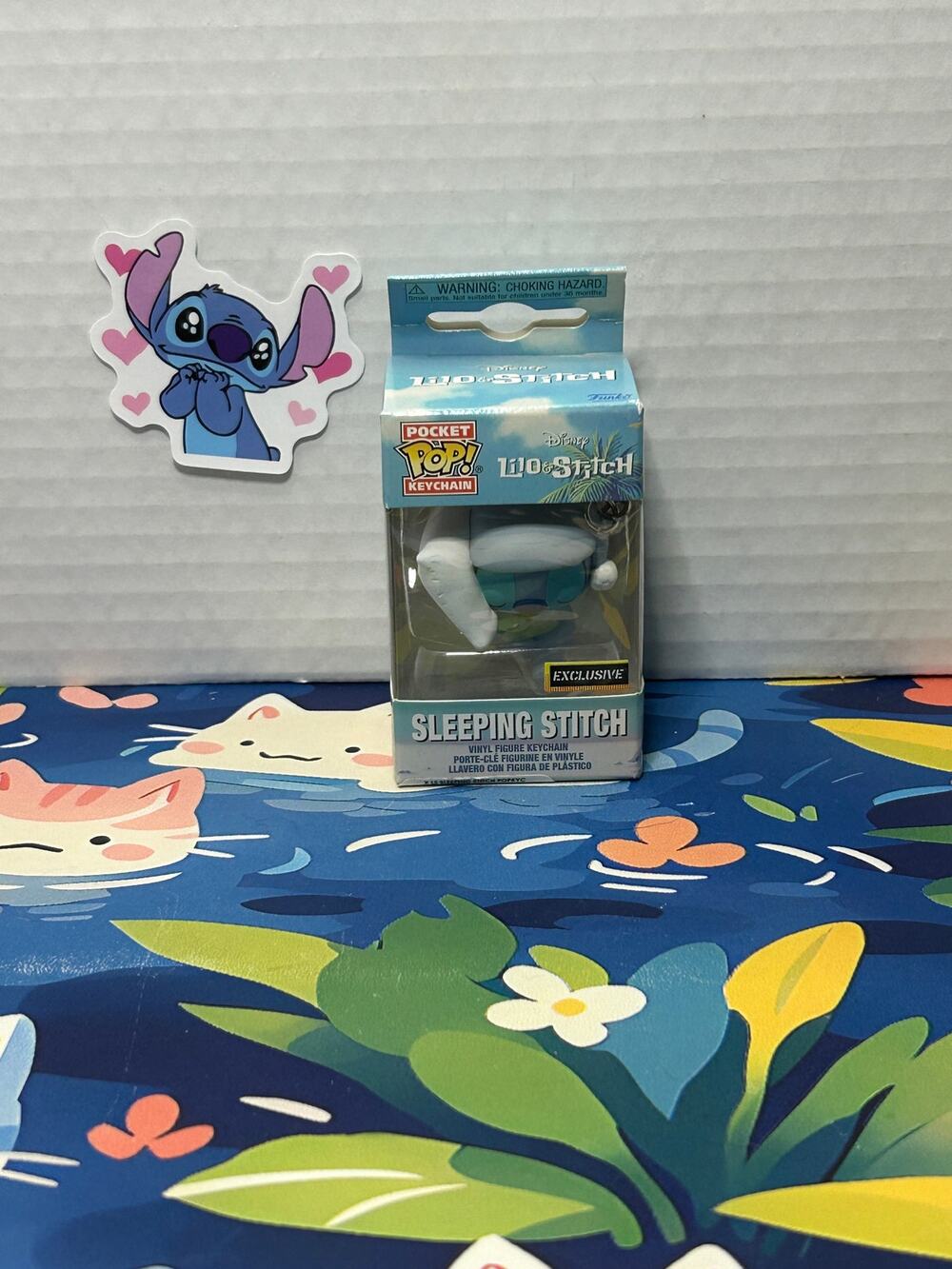 Disney SLEEPING STITCH Funko Pocket Pop Mini Keychain HOT TOPIC Exclusive
